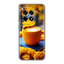 Чехол с уникальным дизайном «Осень с кофе» для OnePlus 12R – Кофе с жёлтым