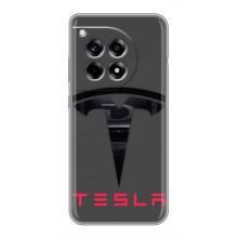 Силіконовий бампер з картинкою машини на OnePlus 12R (Logo TESLA)