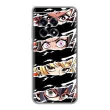 Силіконові чохлі з очіма Anime для Ванплас 12р (Очі на чорному)