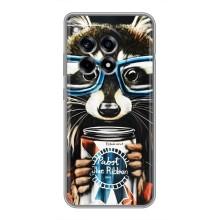 Силіконовий Чохол з Энотами  на OnePlus 12R (Єнот в окулярах)