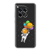 Силіконовый Чохол з принтом "Космонавти" на OnePlus 12R (Космонавт з кульками)