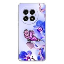 Чохли з квітами для OnePlus 13 (VPrint) (Метелик на квітах)
