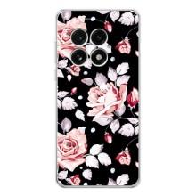 Чохли з квітами для OnePlus 13 (VPrint) (Квіти на чорному)