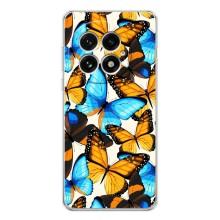 Чехол с принтом для ВанПлас 13 - (Прикольные) (AlphaPrint) (Яркие бабочки)