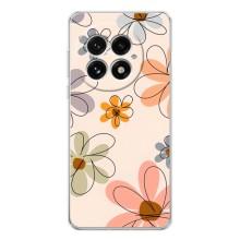 Чохол з квітковим принтом на ВанПлас 13 (Кольорові квіти)