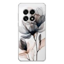 Чохол з квітковим принтом на ВанПлас 13 (Квіти на білому)