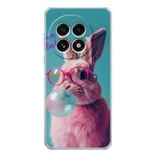 Чехол с принтом стильные животные для ВанПлас 13 (Кролик в очках)