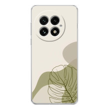 Силиконовый чехол с принтом в цветах на OnePlus 13 – Монстера зелёная