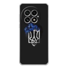 Чехол с украинским гербом на OnePlus 13 – Герб с цветком