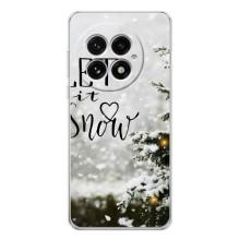 Новорічні, Святкові Чохли для OnePlus 13 - 2024 год (Let it snow)