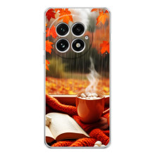 Чехол с уникальным дизайном «Осень с кофе» для OnePlus 13 – Кофе и дождь