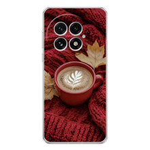 Чехол с уникальным дизайном «Осень с кофе» для OnePlus 13 – Кофе на пледе