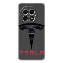 Силіконовий бампер з картинкою машини на OnePlus 13 – Logo TESLA