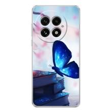 Силиконовый бампер с картинкой животных для OnePlus 13 (Бабочка синяя)
