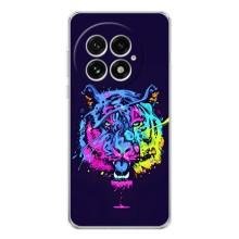 Силиконовый бампер с картинкой животных для OnePlus 13 (Тигр-Арт)