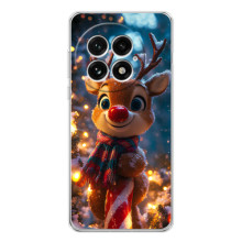 Яскравий чохол для OnePlus 13 з Зимові Оленята – Олень з шарфом