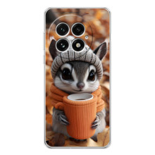 Печатный чехол «Зверята с кофе» для OnePlus 13