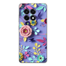 Чехлы с Цветами для OnePlus 13R (VPrint) (Цветочный дизайн)