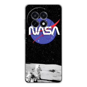 Силиконовый бампер с принтом "Наса" на OnePlus 13R – Nasa на луне