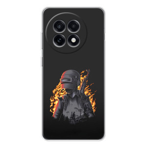 Силиконовый чехол с картинкой "Герой Pubg" на OnePlus 13R – В огне