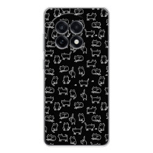 Чехол с принтом для OnePlus 13R (AlphaPrint) Модные коты (Меленькие котики)