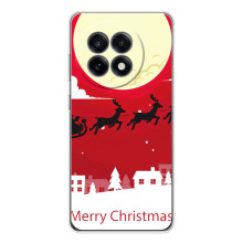 Рождественские Чехлы для OnePlus 13R (VPrint) (Санта с оленями)