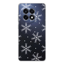 Зимние Чехлы для 13Р - прозрачный фон (Белые снежинки)