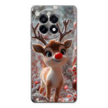 Яркий чехол для OnePlus 13R с Зимними Оленятами