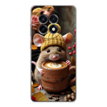 Печатный чехол «Зверята с кофе» для OnePlus 13R – Медведь с кофе