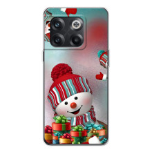 Чехлы на Новый Год OnePlus 13s (Снеговик в шапке)