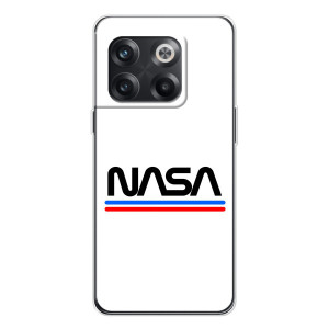 Силіконовый бампер з принтом "Наса" на OnePlus 13s – NASA на білому тлі