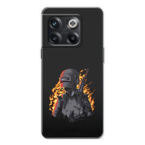 Силиконовый чехол с картинкой "Герой Pubg" на OnePlus 13s – В огне
