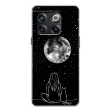 Чехол с рисунком кот на OnePlus 13s – Девушка с котом