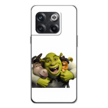 Печатный чехол с принтом Шрек для OnePlus 13s – Шрек осел и кот