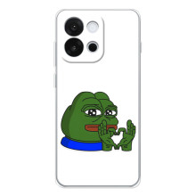 Чехлы с картинкой  Жаба Мем на OnePlus 13T – Жаба сердечко