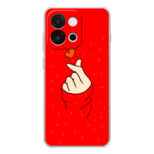 Чехлы (Знак сердечка) на OnePlus 13T (Сердце на красном)