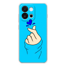 Чехлы (Знак сердечка) на OnePlus 13T (Сердце на синем)