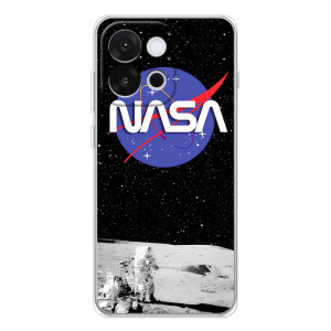 Силіконовый бампер з принтом "Наса" на OnePlus 13T – Nasa на місяці