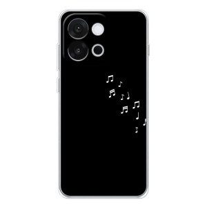 Чехол с картинками на черном фоне для OnePlus 13T – Ноты
