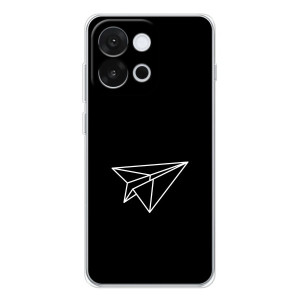 Чехол с картинками на черном фоне для OnePlus 13T – Самолетик