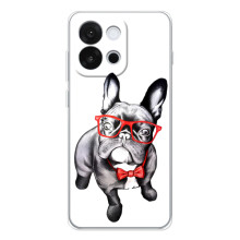 Бампер для OnePlus 13T с картинкой "Песики" (В очках)