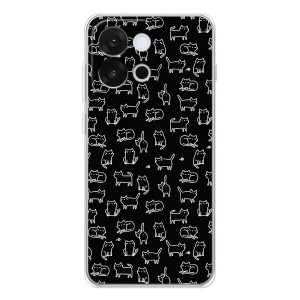 Чехол с принтом для OnePlus 13T (AlphaPrint) Модные коты