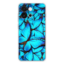 Чохол з принтом для 13Т - (Прикольні) (AlphaPrint) – Сині метелики