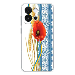 Силиконовый Чехол на OnePlus 13T с картинкой Вышиванки – Вышиванка с цветком