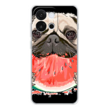 Чехол (ТПУ) Милые собачки для OnePlus 13T – Смешной Мопс