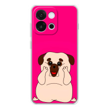 Чехол (ТПУ) Милые собачки для OnePlus 13T – Веселый Мопсик