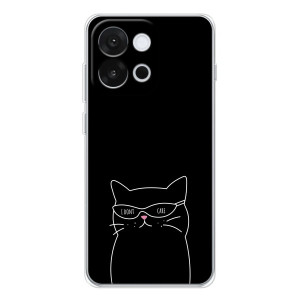 Чехол с рисунком кот на OnePlus 13T