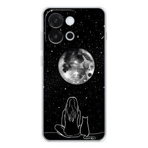 Чехол с рисунком кот на OnePlus 13T
