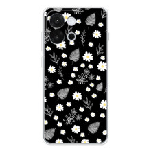 Чехлы с тематикой "ЦВЕТЫ" на OnePlus 13T – цветение на чорном