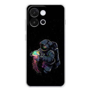 Силиконовый Чехол с принтом "Космонавты" на OnePlus 13T – В руках земля